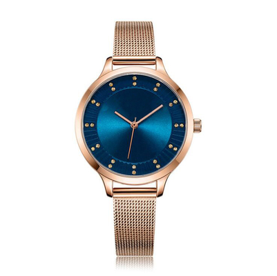 Fashion Waterproof Brass Wrist Watch Ladies Quartz Design With IP Plated