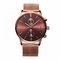 Custom Color Luxury Wrist Watch , Stainless Steel Chronograph Watch Mens