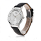 Unisex Leather Strap Quartz Watch Black Minimalist Wrist Watch CE Approved